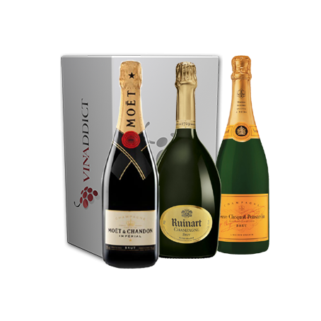 Coffrets cadeaux Champagnes Mercier, Moët et Chandon, Veuve Cliquot et  Ruinart